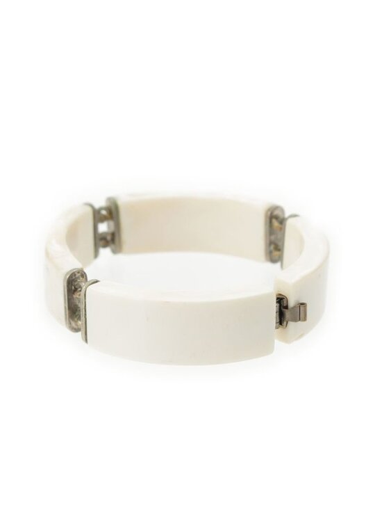 Chanel Plastic Logo Bracelet White - Picture 3 of 10